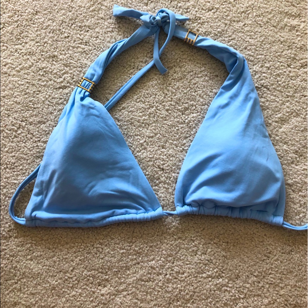 Bright blue bikini top